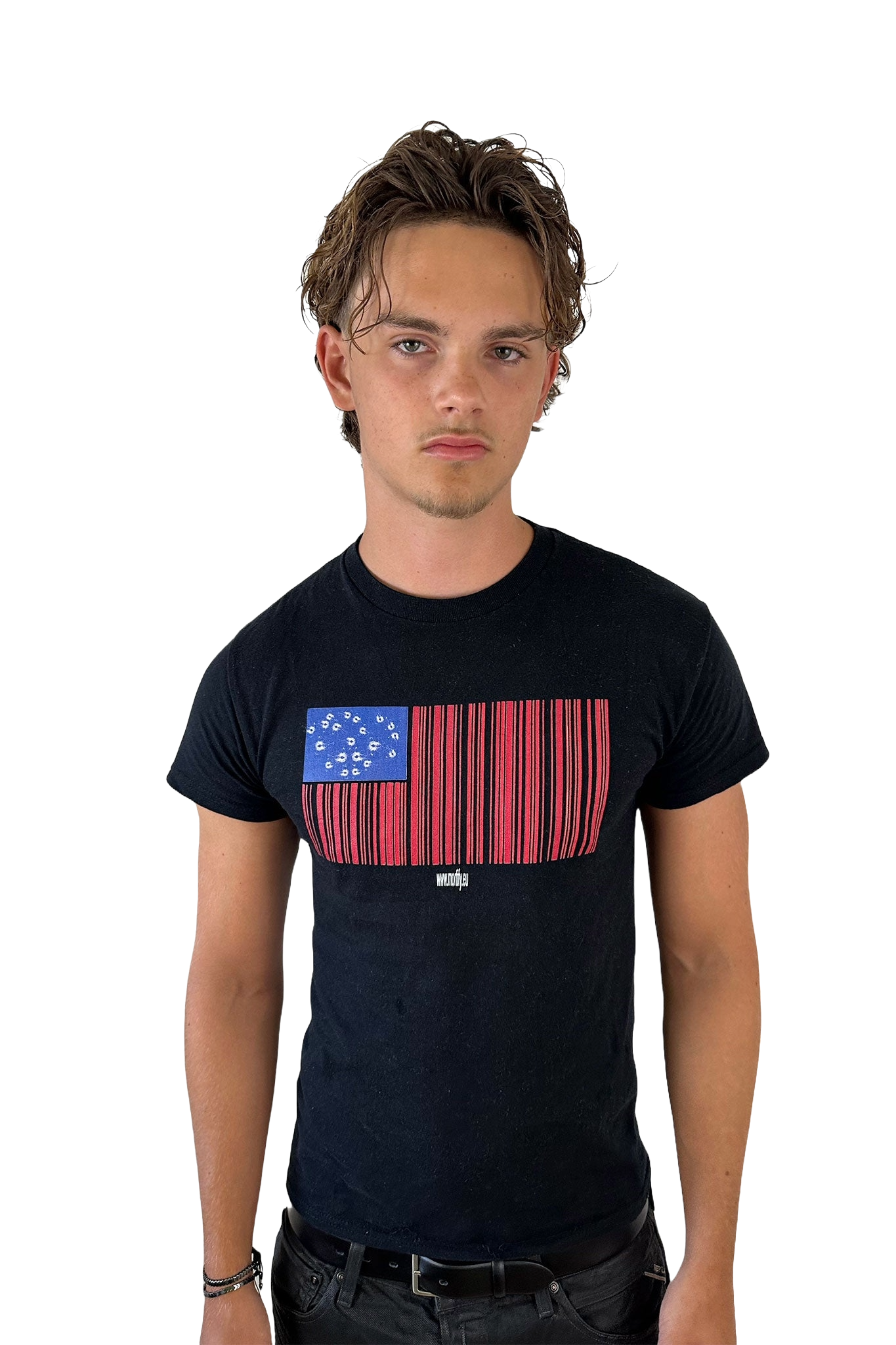 "USA" TEE BLACK