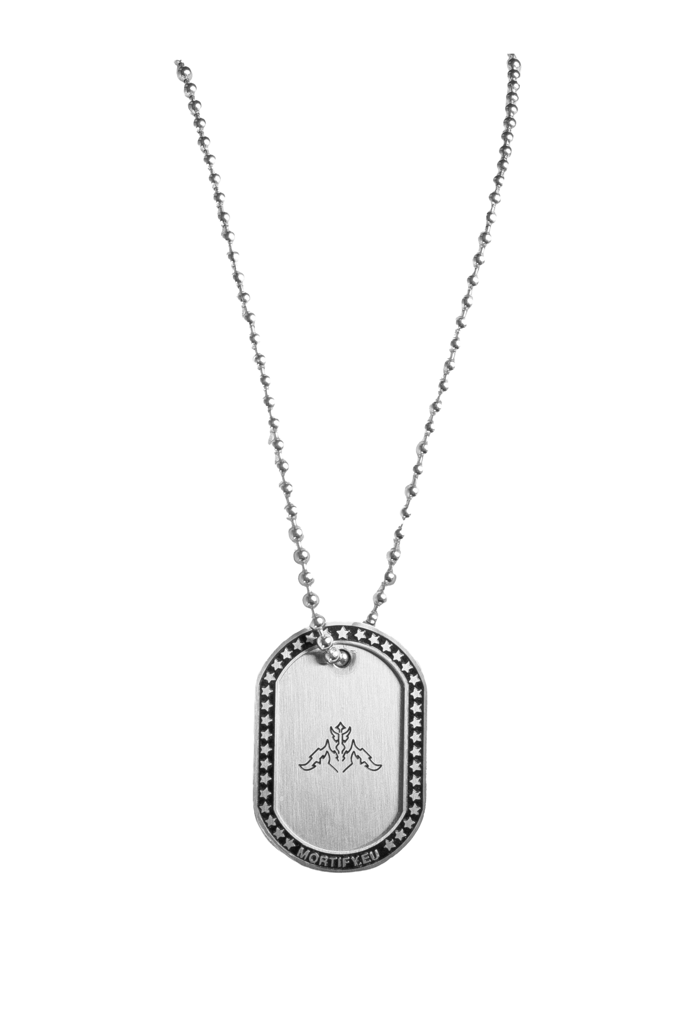"OBSIDIAN" SILVER NECKLACE - mortify.eu