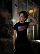 "USA" TEE BLACK - mortify.eu