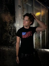 "USA" TEE BLACK - mortify.eu